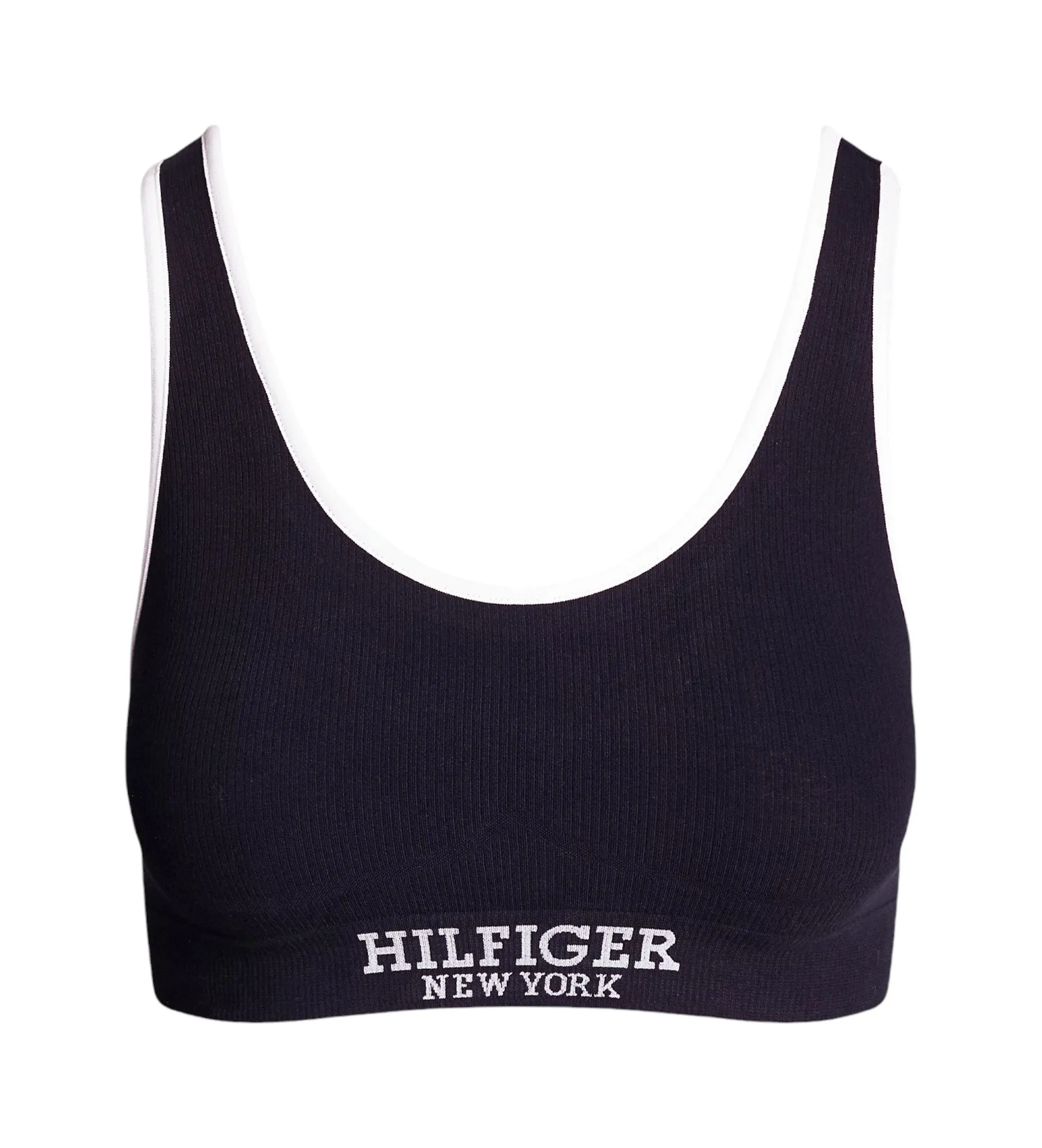 Bralette sin relleno con monotipo Hilfiger marino