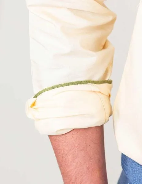 Camisa El Ganso Garment Dyed Amarillo para hombre
