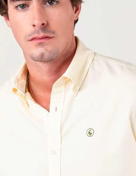 Camisa El Ganso Garment Dyed Amarillo para hombre