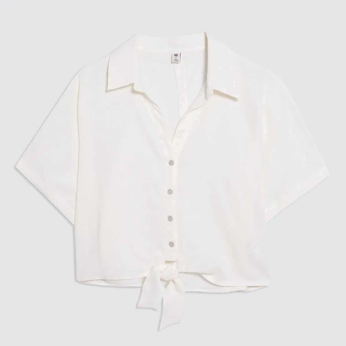 Camisa Manga Corta Con Anudado