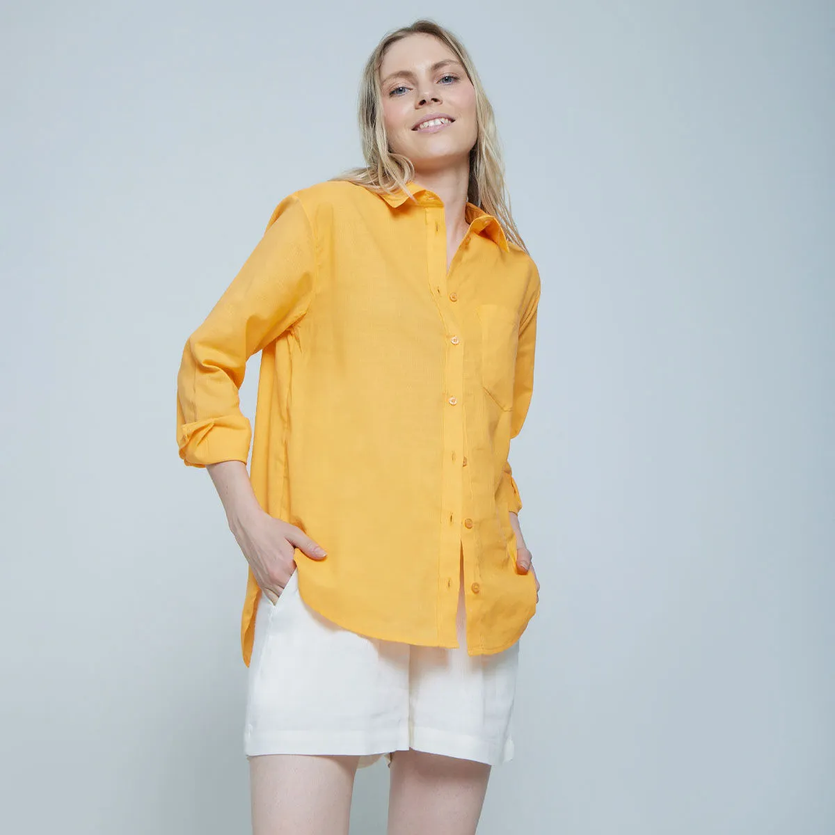 Camisa Manga Larga con Bolsillo