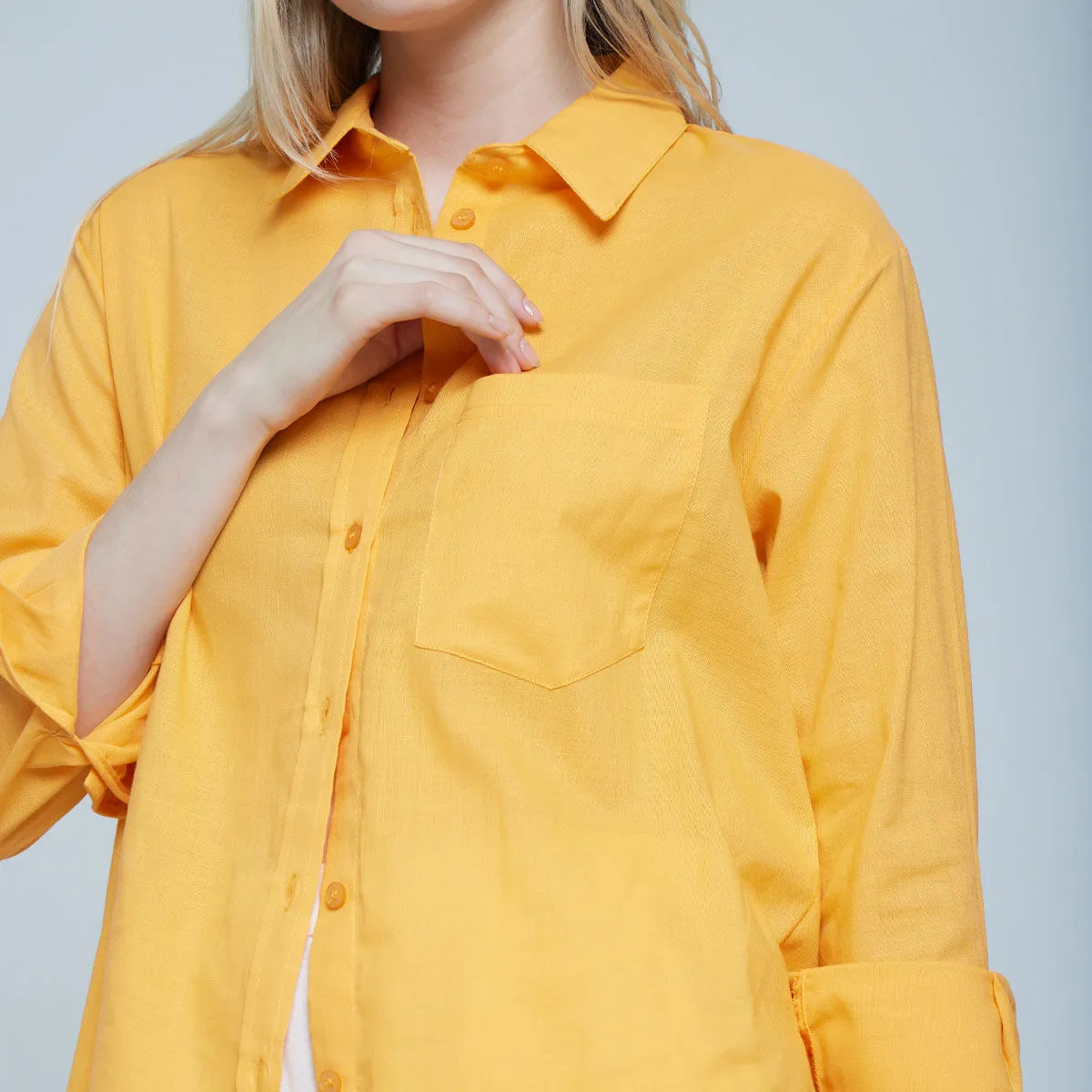 Camisa Manga Larga con Bolsillo