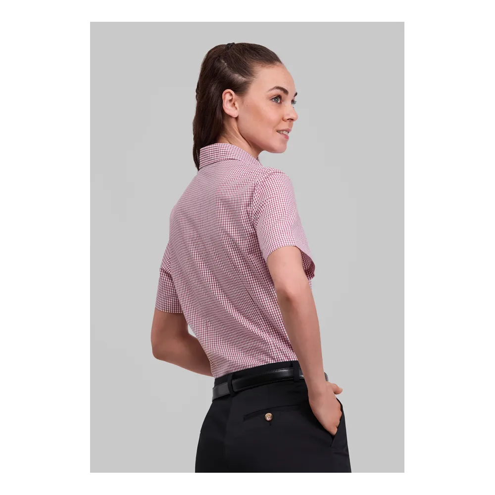 CAMISA MUJER M/C CUADROS