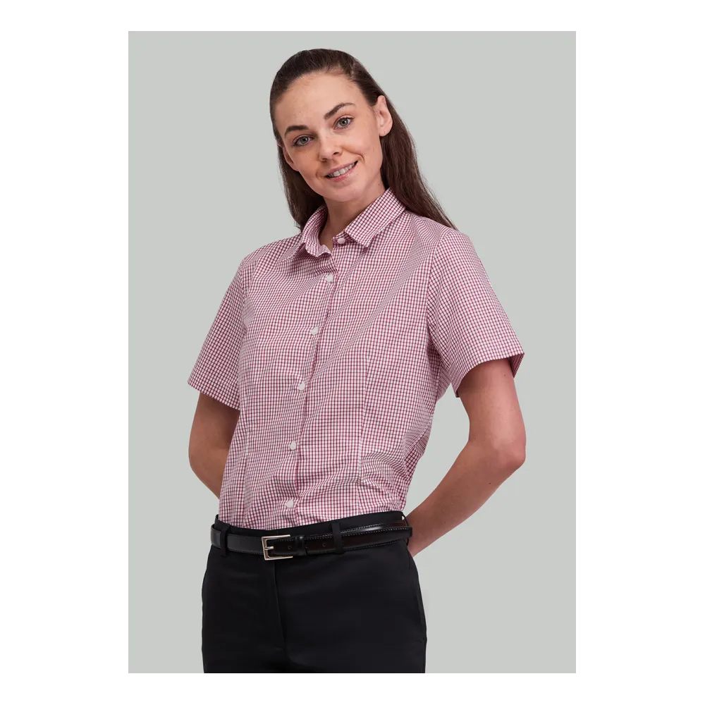 CAMISA MUJER M/C CUADROS