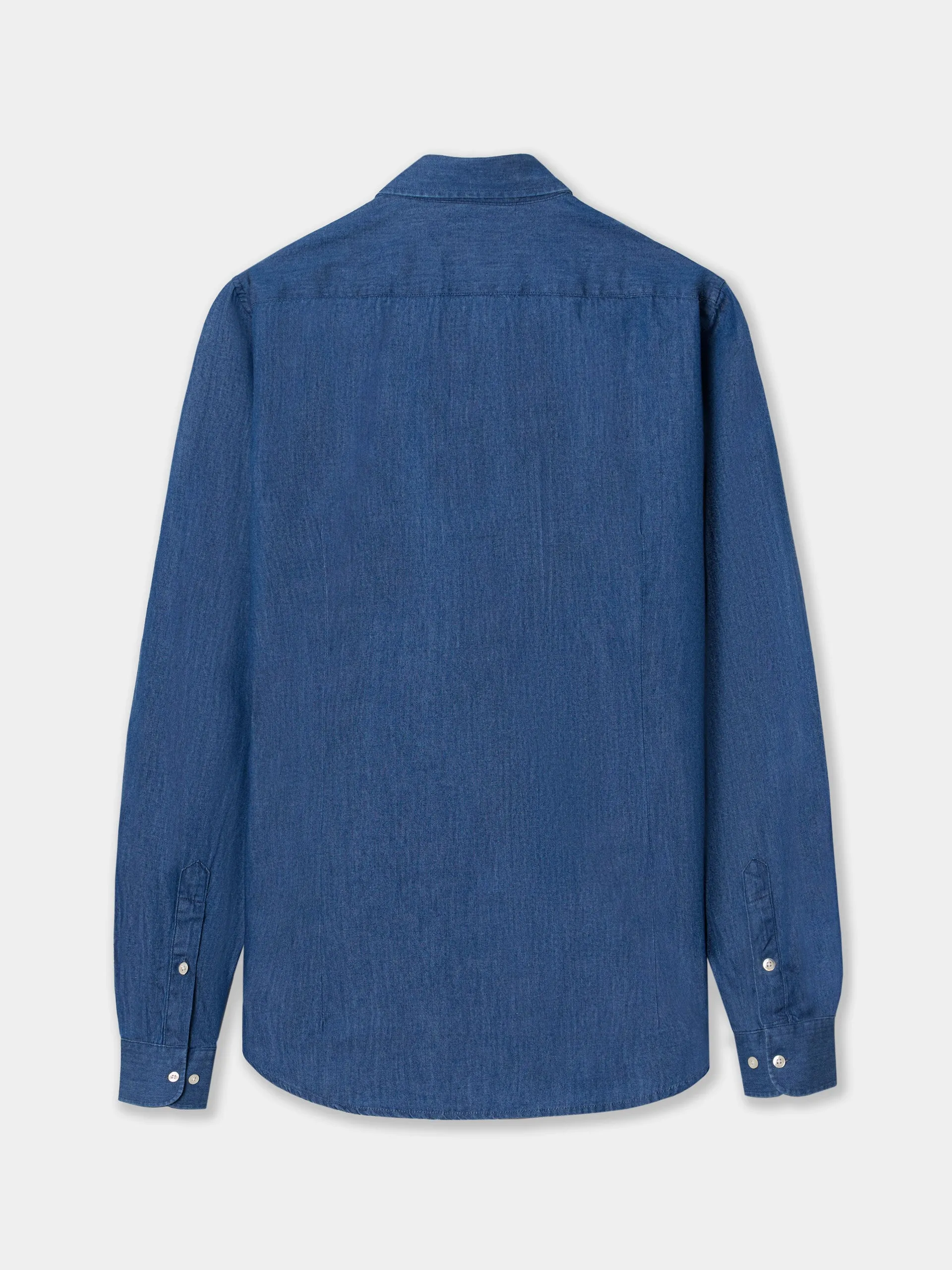 Camisa sport denim azul medio