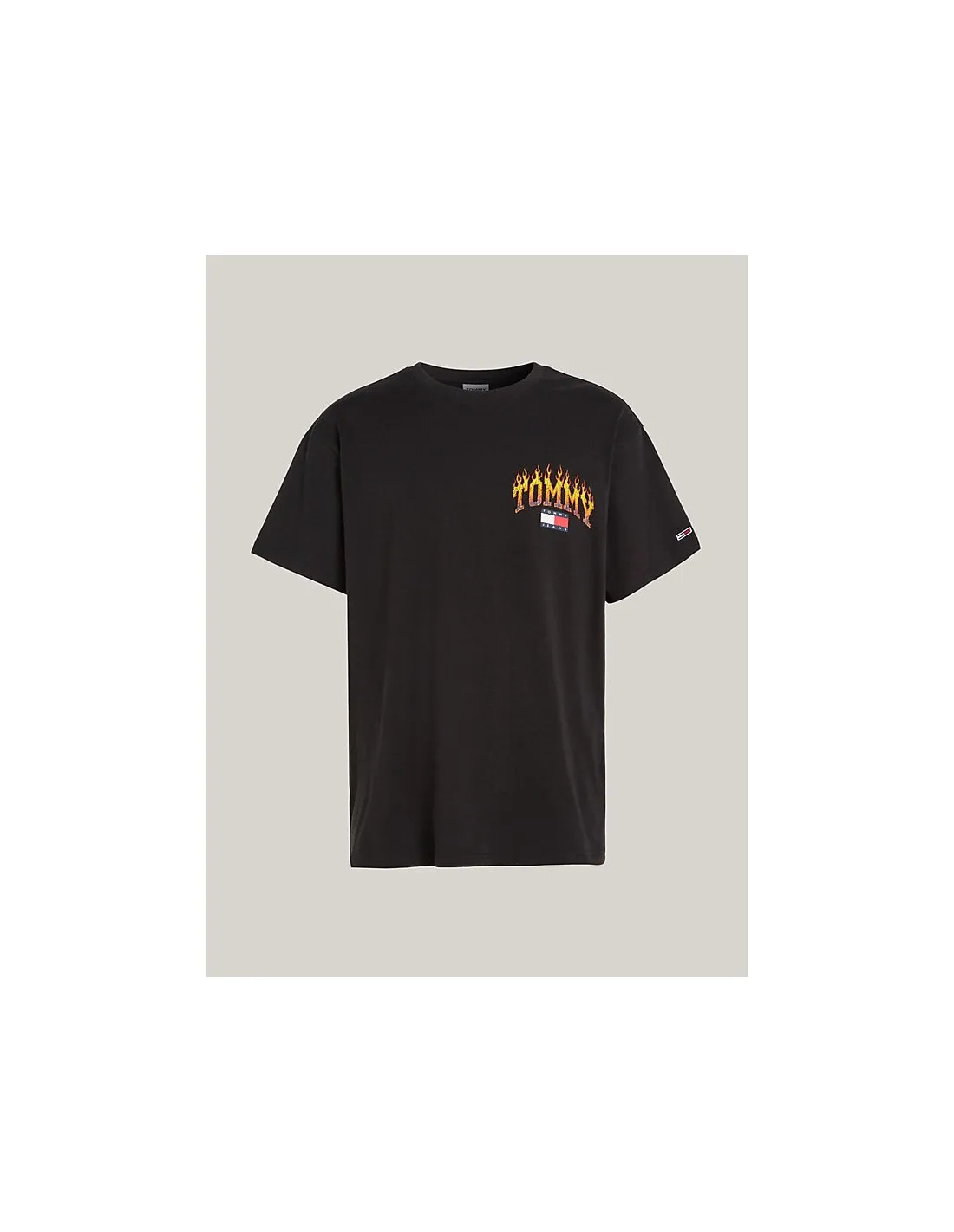 Camiseta amplia con logo flame de Tommy Jeans