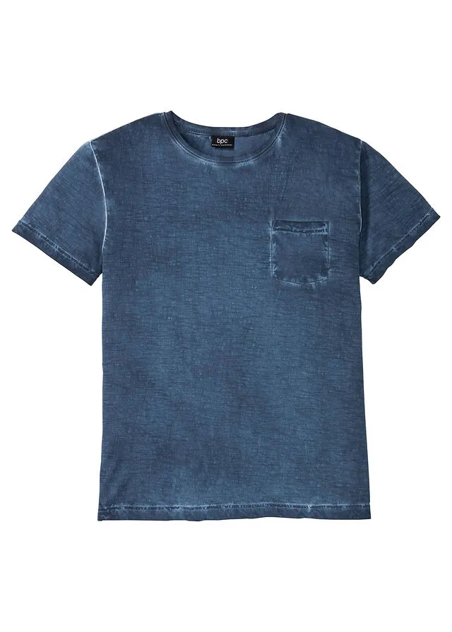 Camiseta con aspecto lavado Azul oscuro