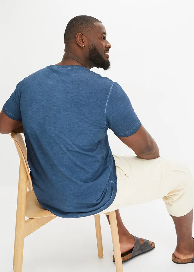 Camiseta con aspecto lavado Azul oscuro