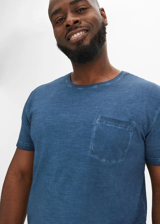 Camiseta con aspecto lavado Azul oscuro