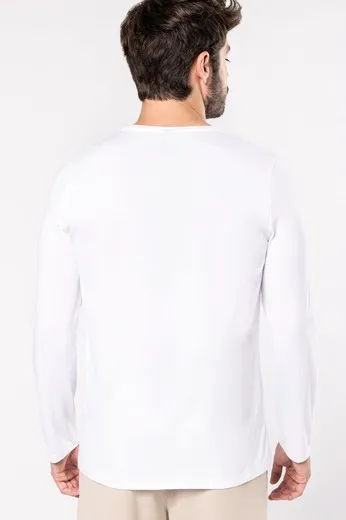 Camiseta Con Elastán Manga Larga Hombre