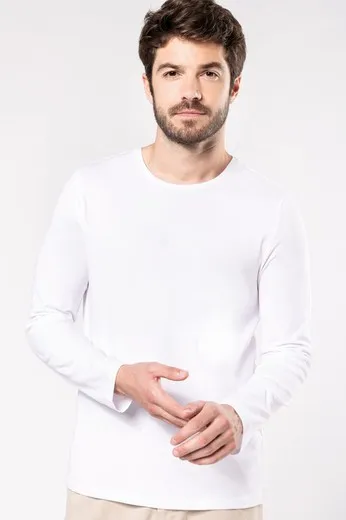 Camiseta Con Elastán Manga Larga Hombre