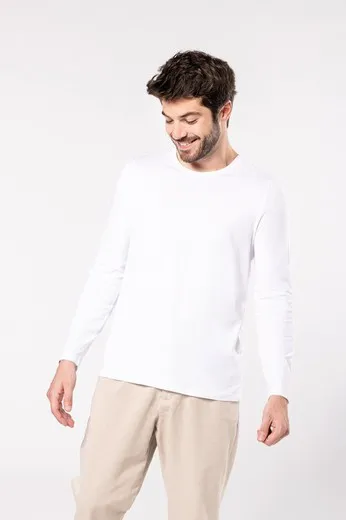 Camiseta Con Elastán Manga Larga Hombre