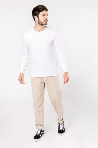 Camiseta Con Elastán Manga Larga Hombre