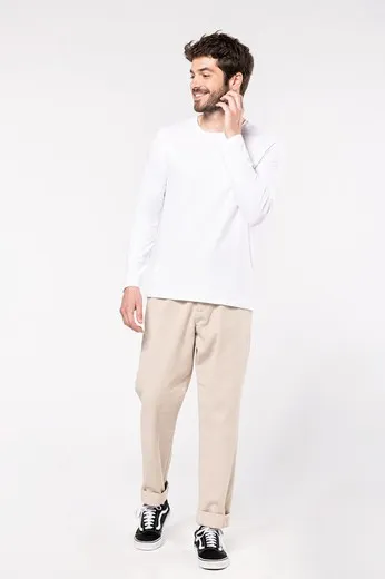 Camiseta Con Elastán Manga Larga Hombre