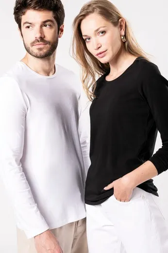 Camiseta Con Elastán Manga Larga Hombre