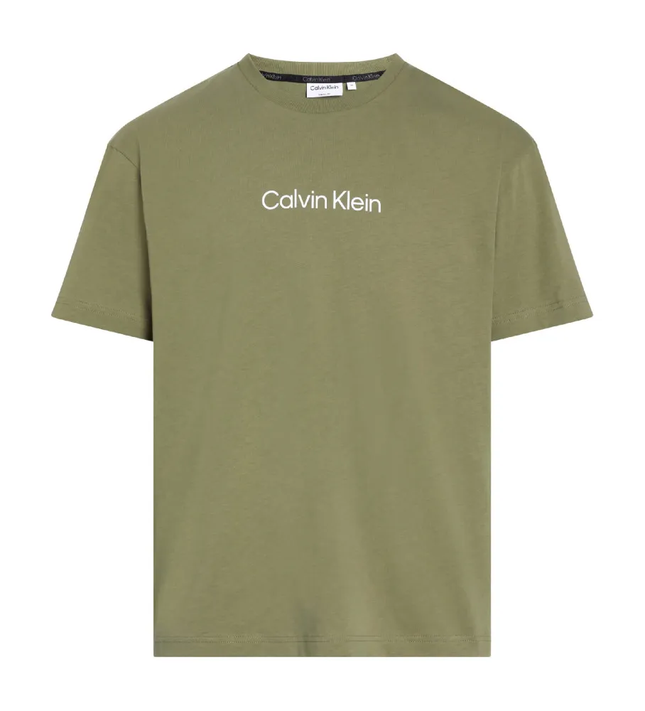 Camiseta De Algodón Con Logo verde
