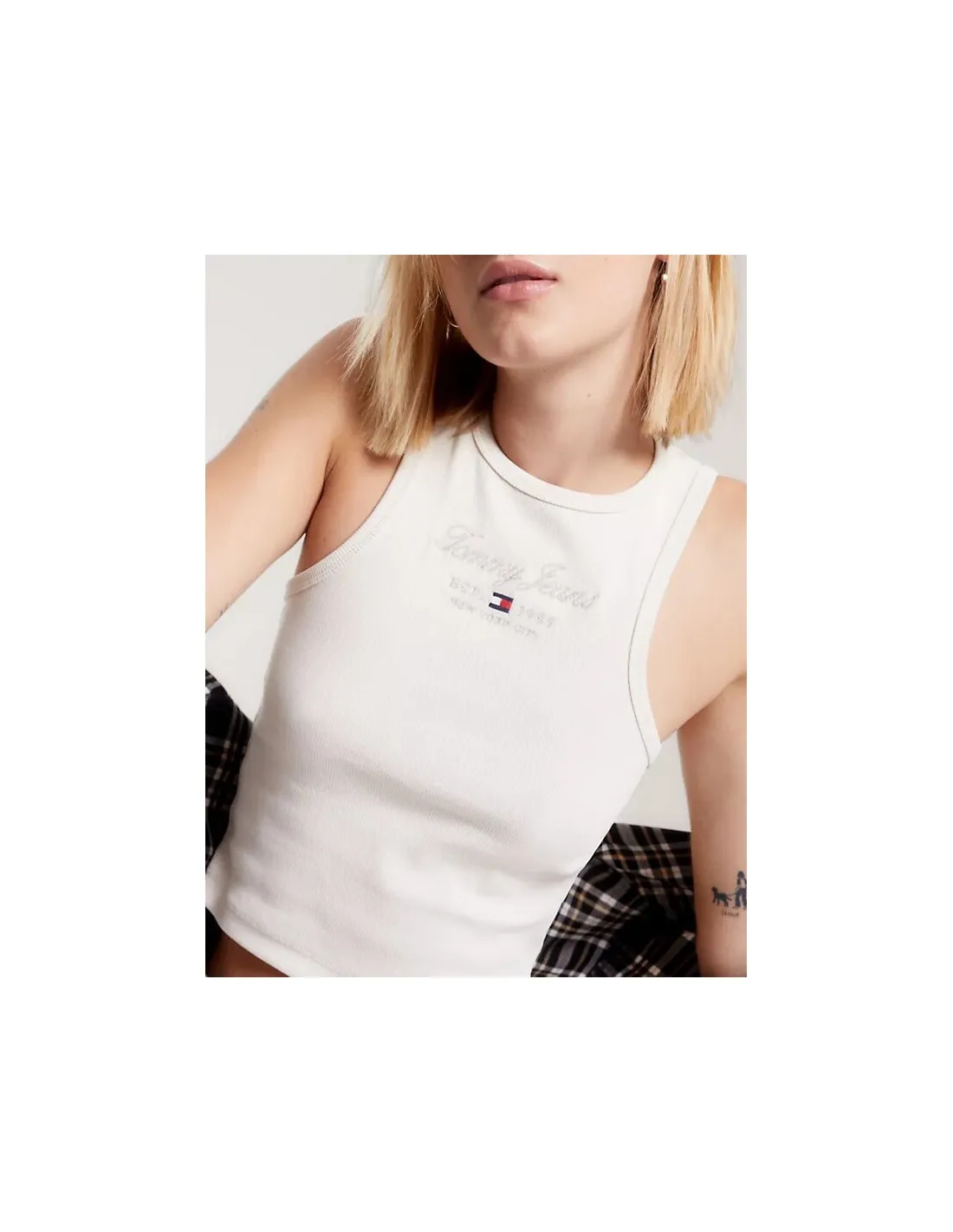 Camiseta essential sin mangas de corte slim de Tommy Jeans