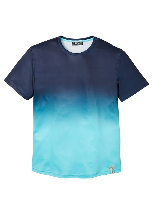 CAMISETA FUNCIONAL CON DEGRADADO CROMáTICO AZUL MARINOCELESTE