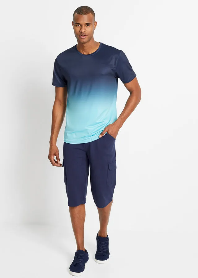 CAMISETA FUNCIONAL CON DEGRADADO CROMáTICO AZUL MARINOCELESTE