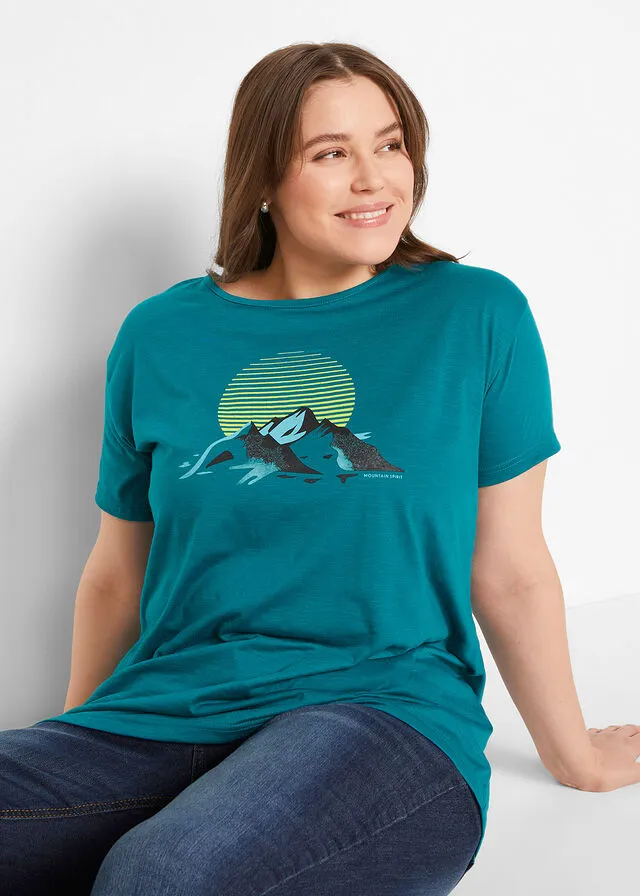 Camiseta funcional, secado rápido, 2 unidades turquesa profundo+negro