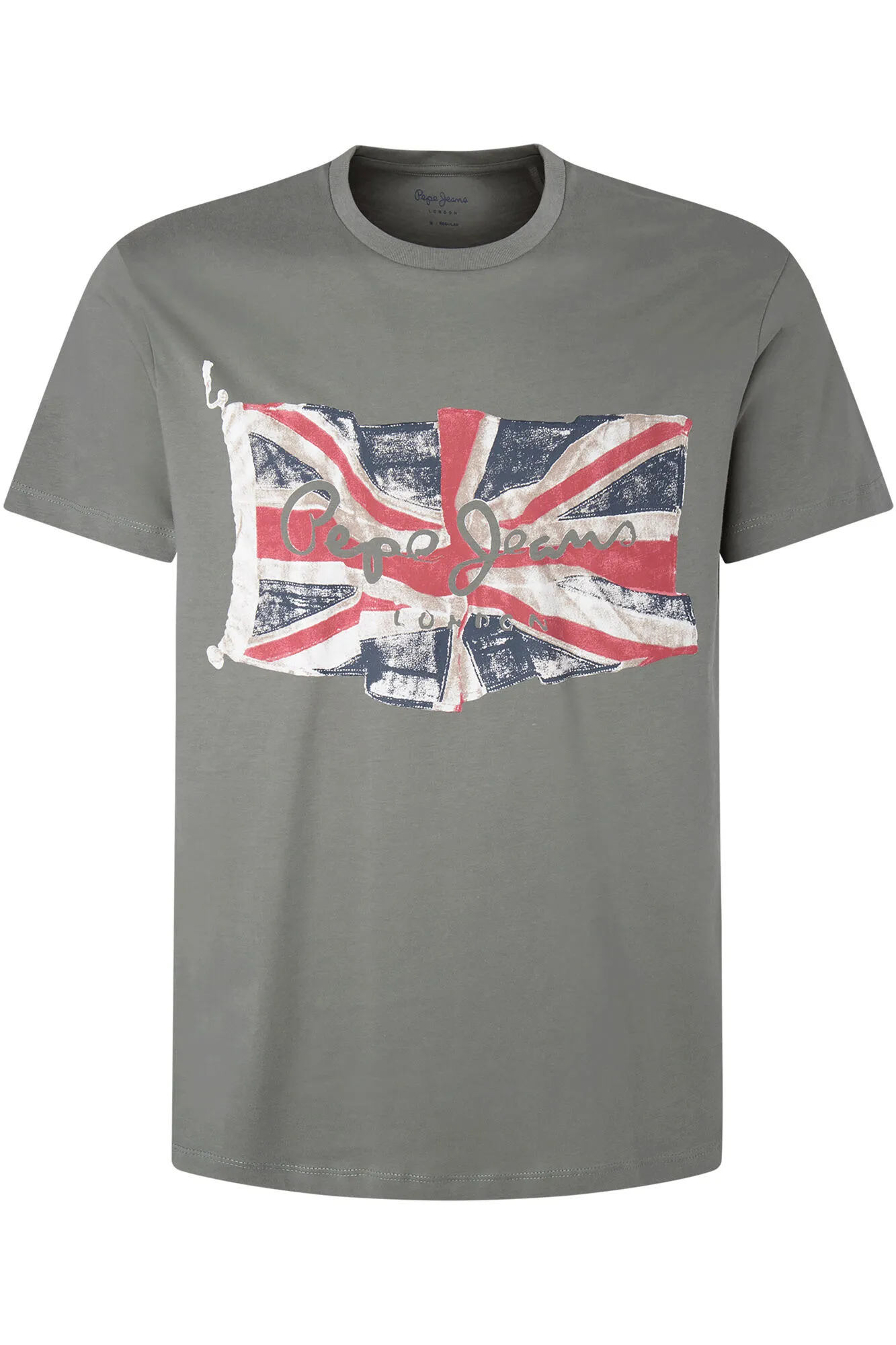 Camiseta hombre de manga corta con fotoprint de bandera.