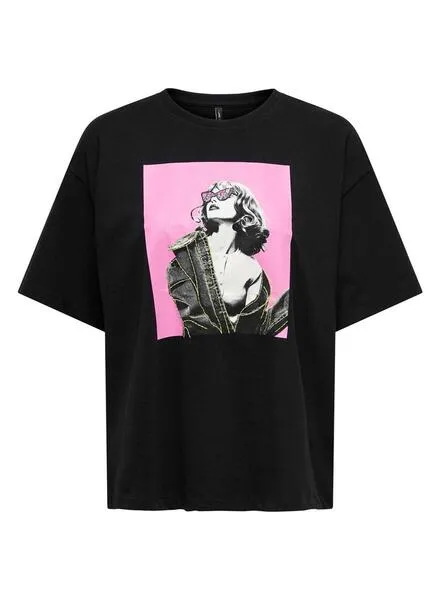 Camiseta Only Halia Negro Para Mujer