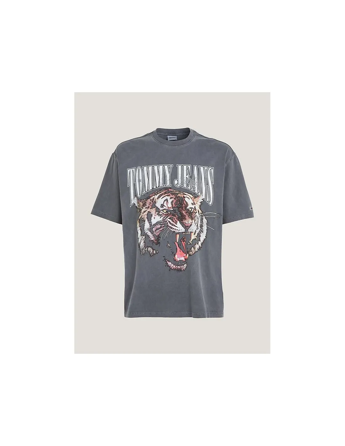 Camiseta oversize con diseño de tigre y logo de Tommy Jeans