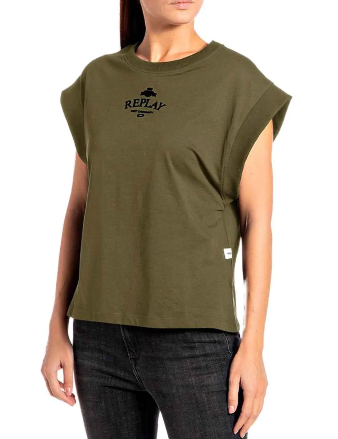 CAMISETA REPLAY VERDE PARA MUJER B
