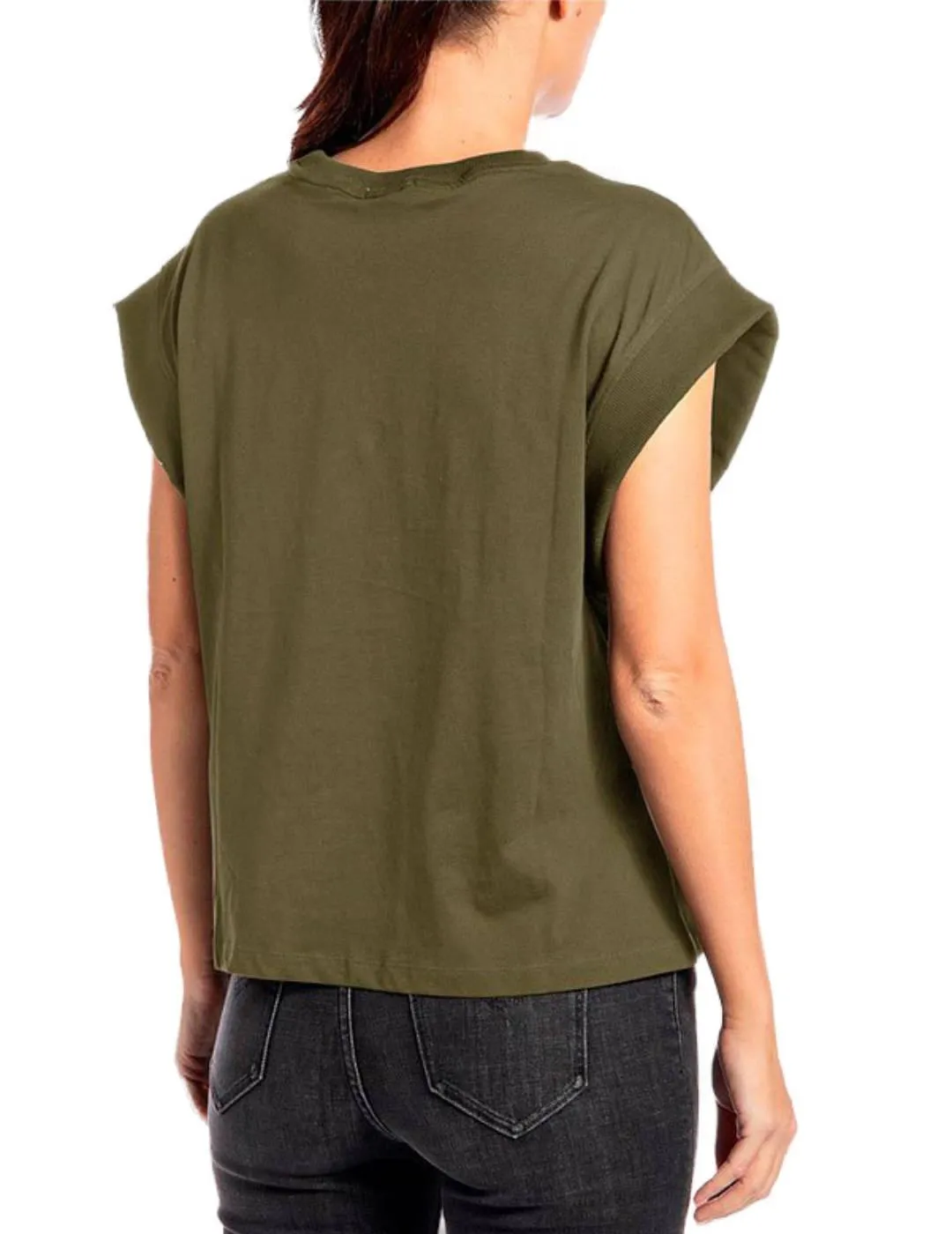 CAMISETA REPLAY VERDE PARA MUJER B