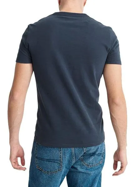 camiseta superdry infill marino para hombre