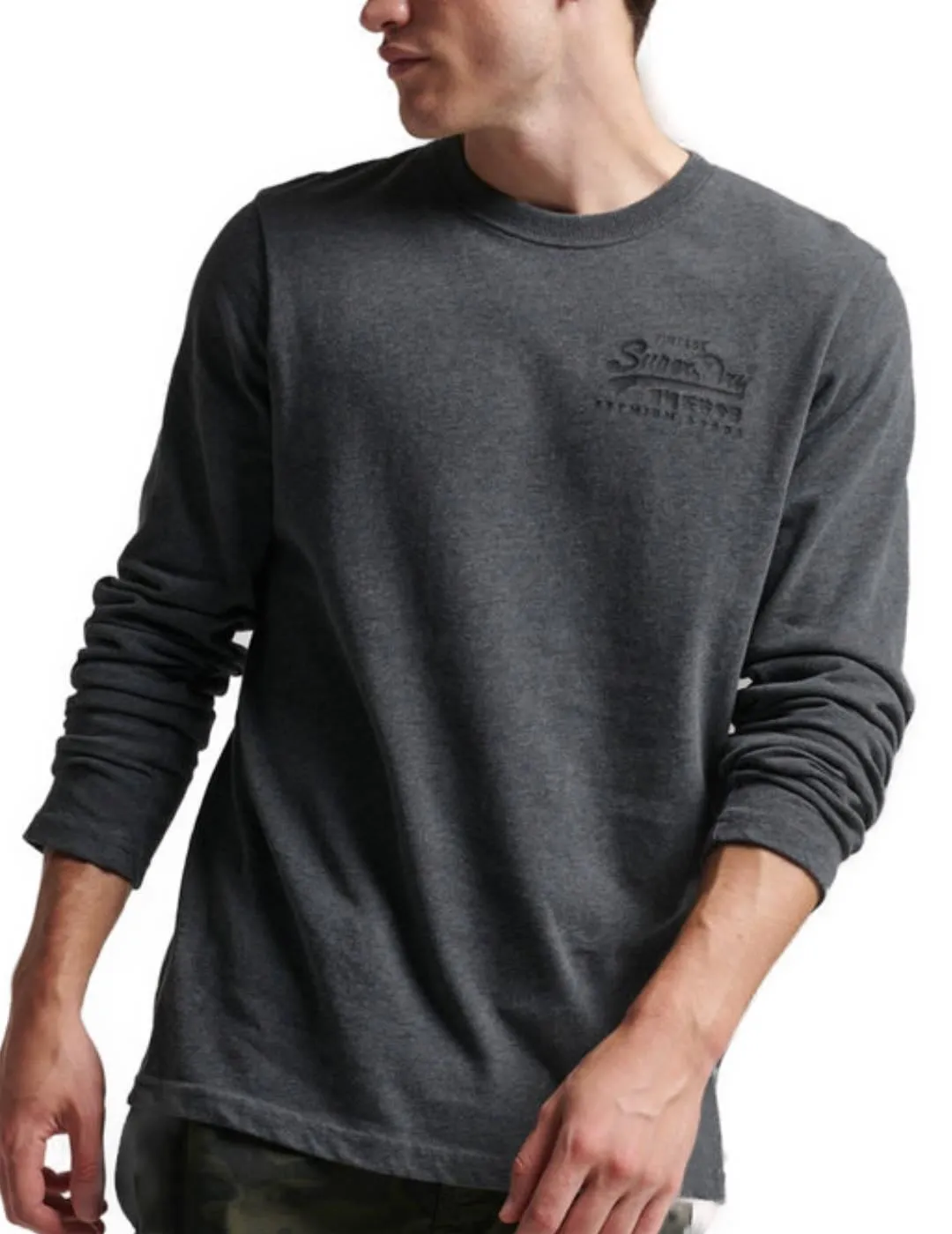 CAMISETA SUPERDRY VINTAGE GRIS PARA HOMBREB