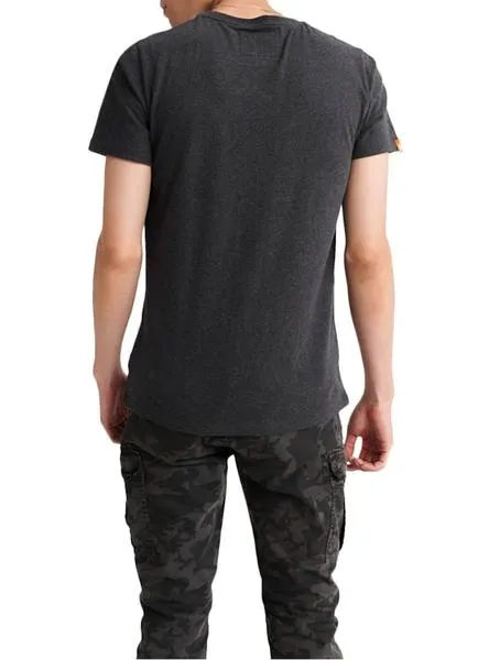 camiseta superdry vintage gris para hombre