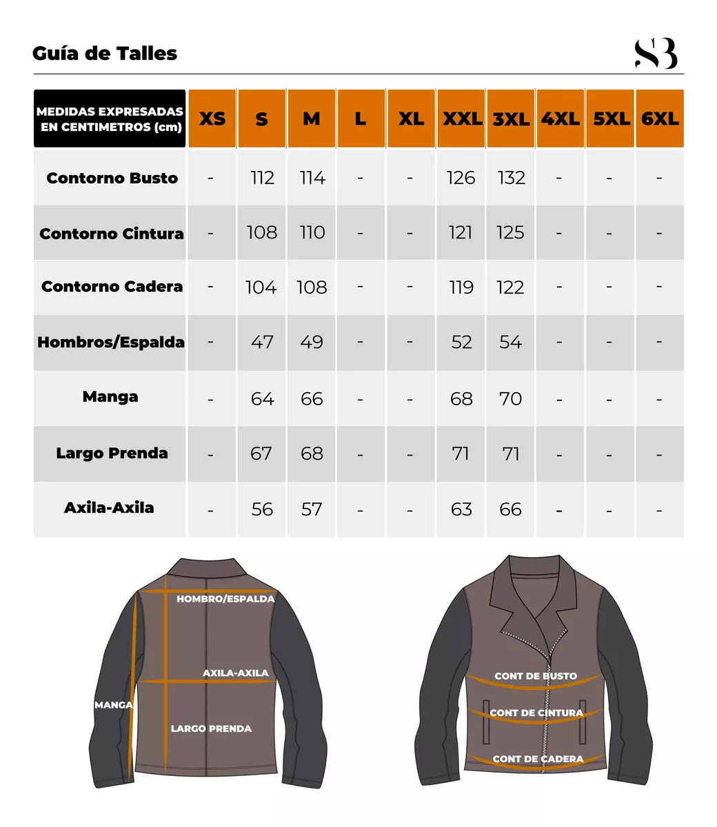 Campera Cuero Vacuno Hombre Motoquera Combinada Con Naranja
