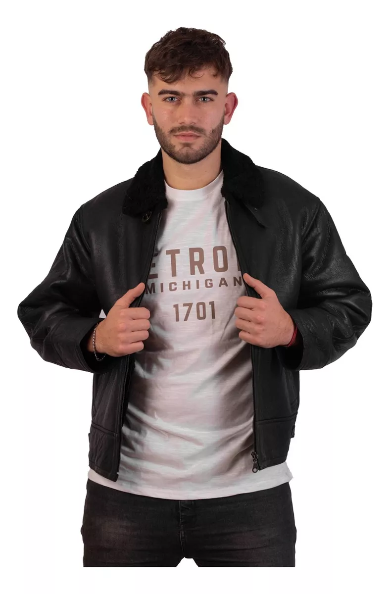 CAMPERA DE CUERO DE OVEJA 100% LEGITIMO DE HOMBRE  ART: KLM