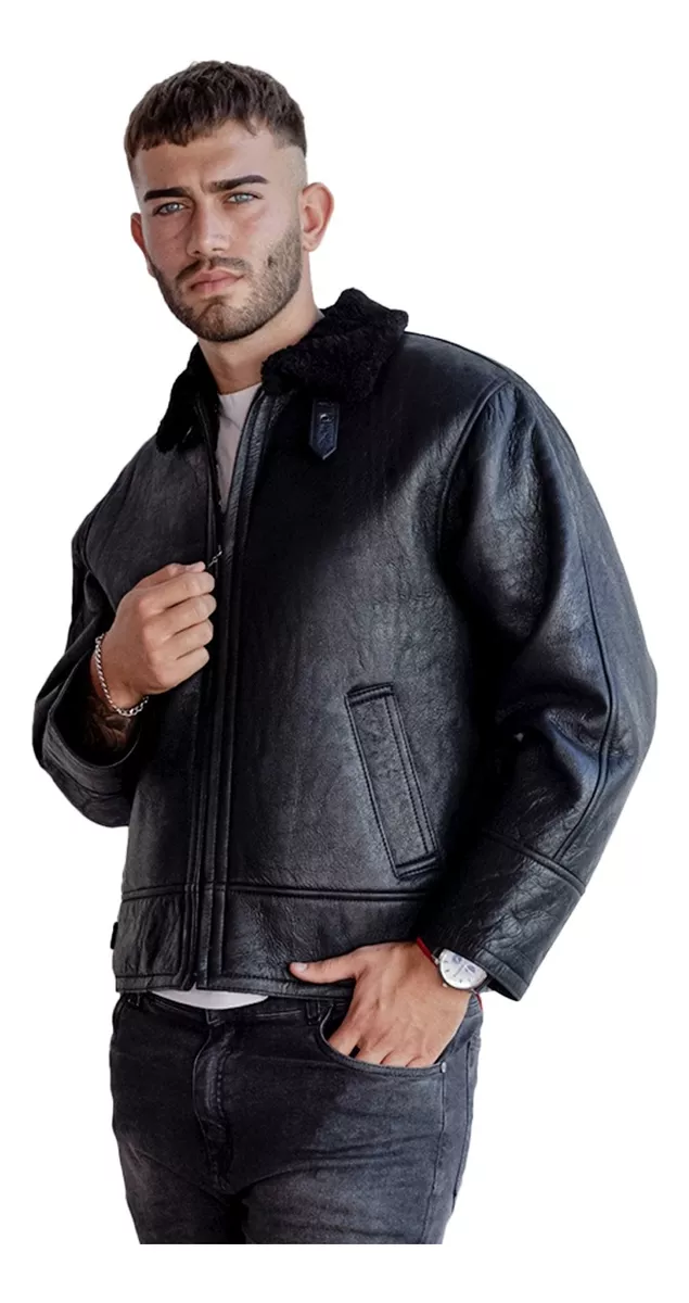 CAMPERA DE CUERO DE OVEJA 100% LEGITIMO DE HOMBRE  ART: KLM