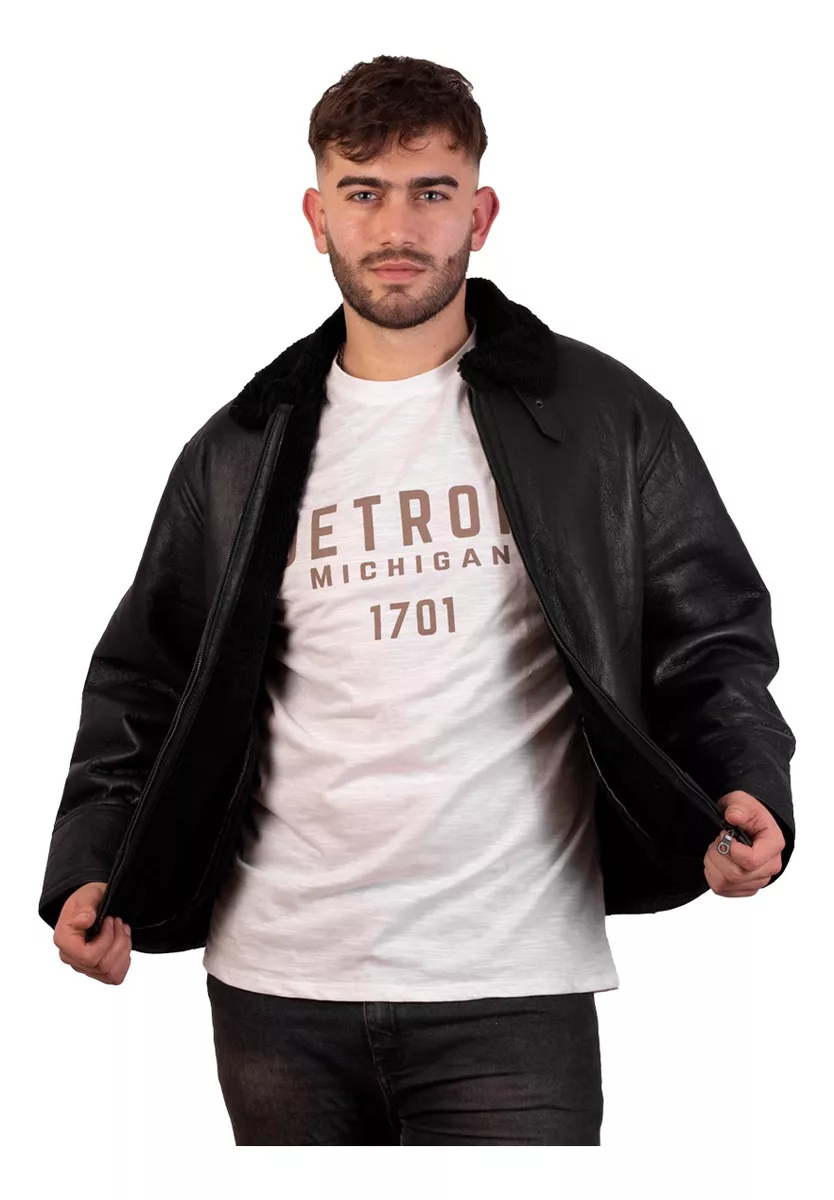 CAMPERA DE CUERO DE OVEJA 100% LEGITIMO DE HOMBRE  ART: KLM