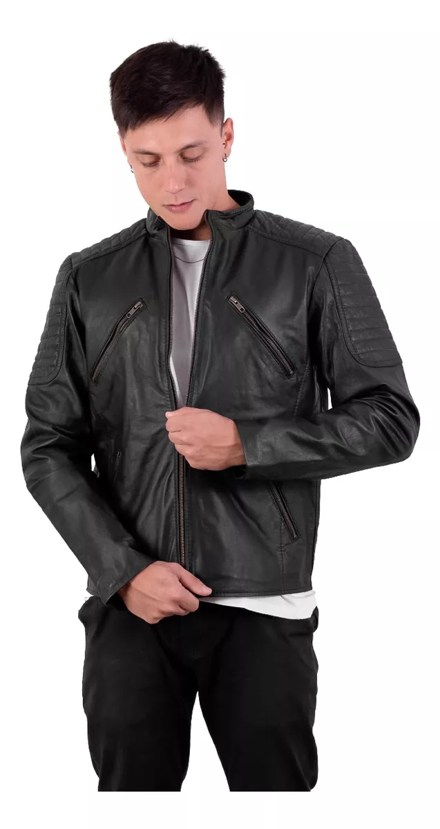 CAMPERA DE CUERO VACUNO 100% LEGITIMO DE HOMBRE  ART: GABO