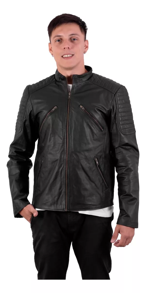 CAMPERA DE CUERO VACUNO 100% LEGITIMO DE HOMBRE  ART: GABO