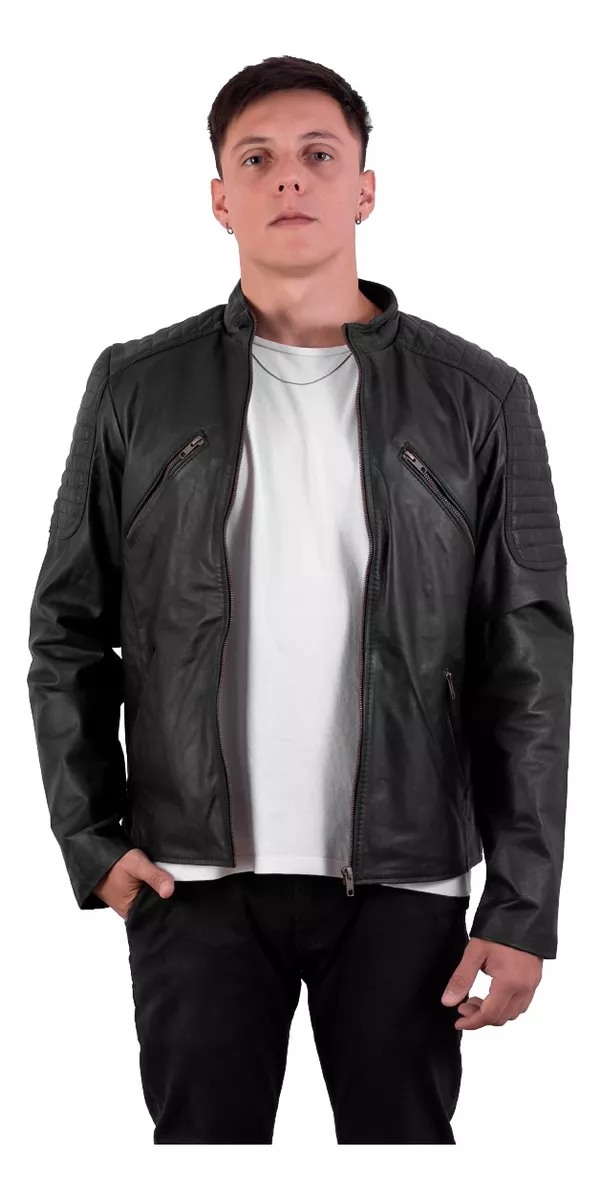 CAMPERA DE CUERO VACUNO 100% LEGITIMO DE HOMBRE  ART: GABO
