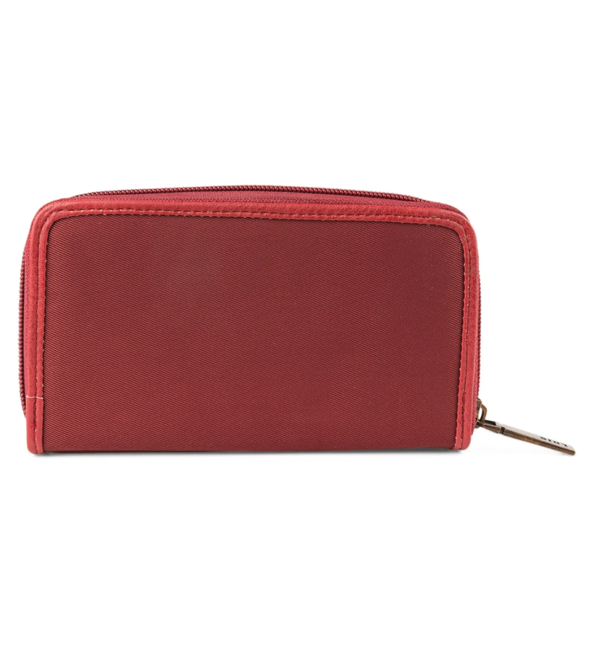 Cartera estampada con Bordados  304416 granate