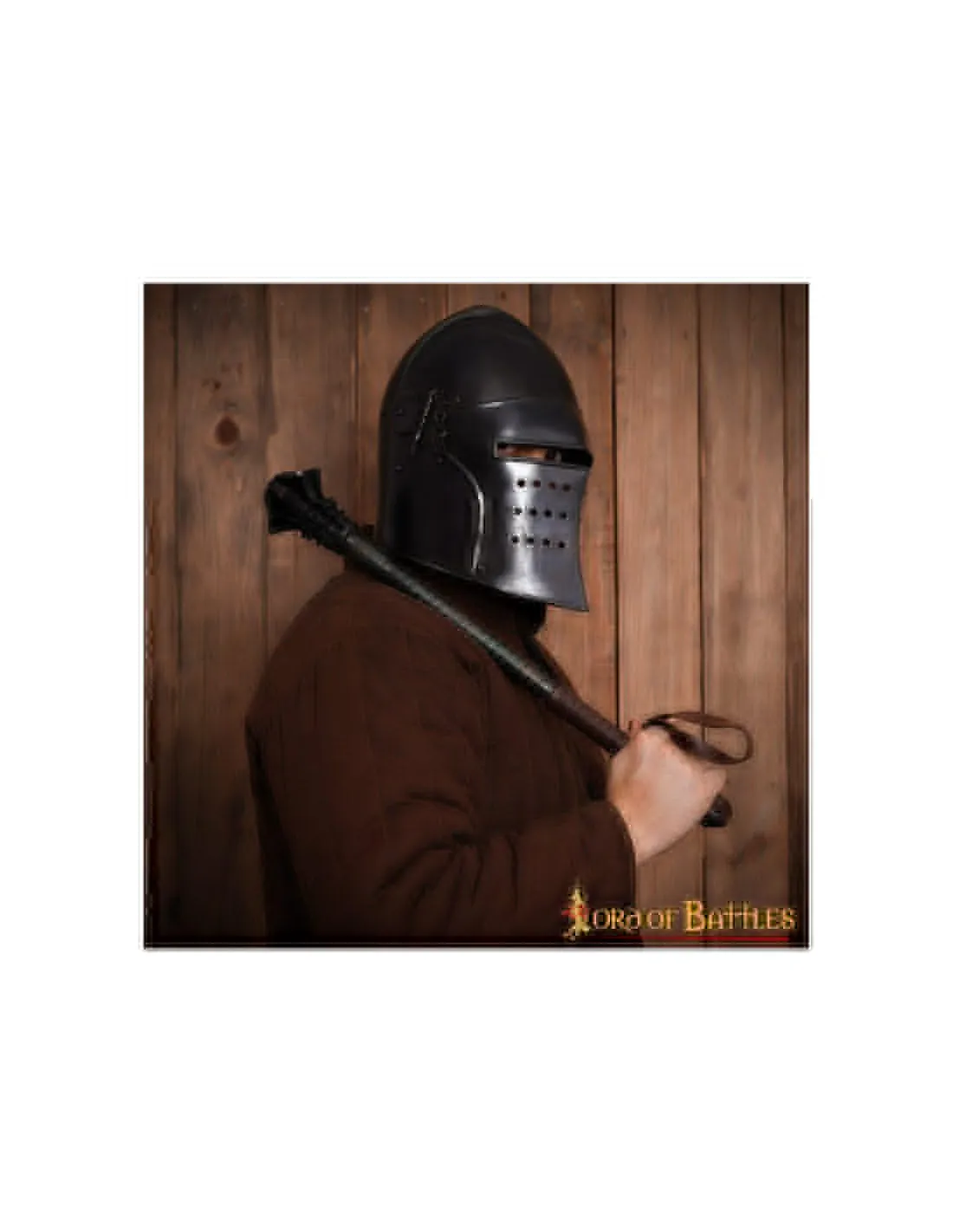 Casco de caballero negro con visera desmontable y forro de cuero