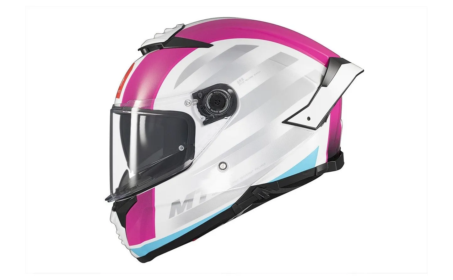 Casco Mt Thunder 4 Sv Treads C8 Gris Azul Rosa Brillo |308B37281|