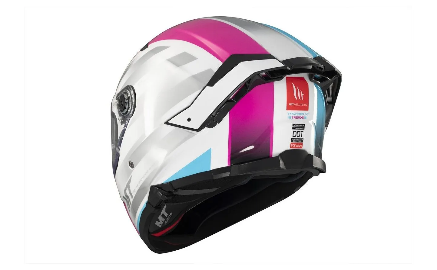 Casco Mt Thunder 4 Sv Treads C8 Gris Azul Rosa Brillo |308B37281|