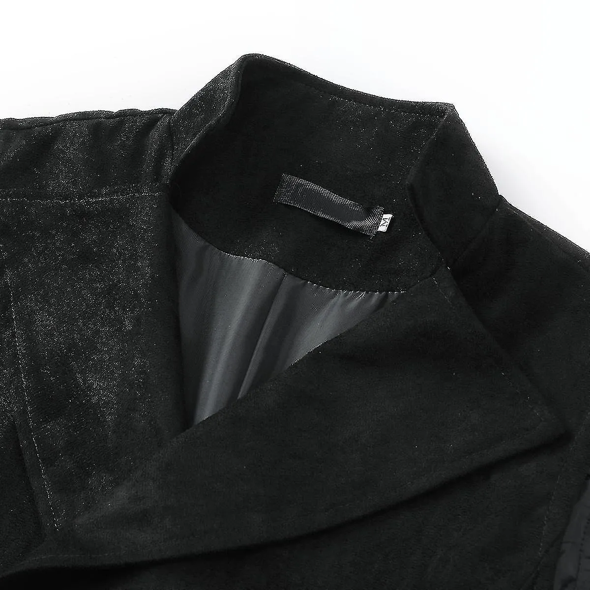Chaleco de traje de doble pecho para hombre Retro Solid Color Stand Collar Vest