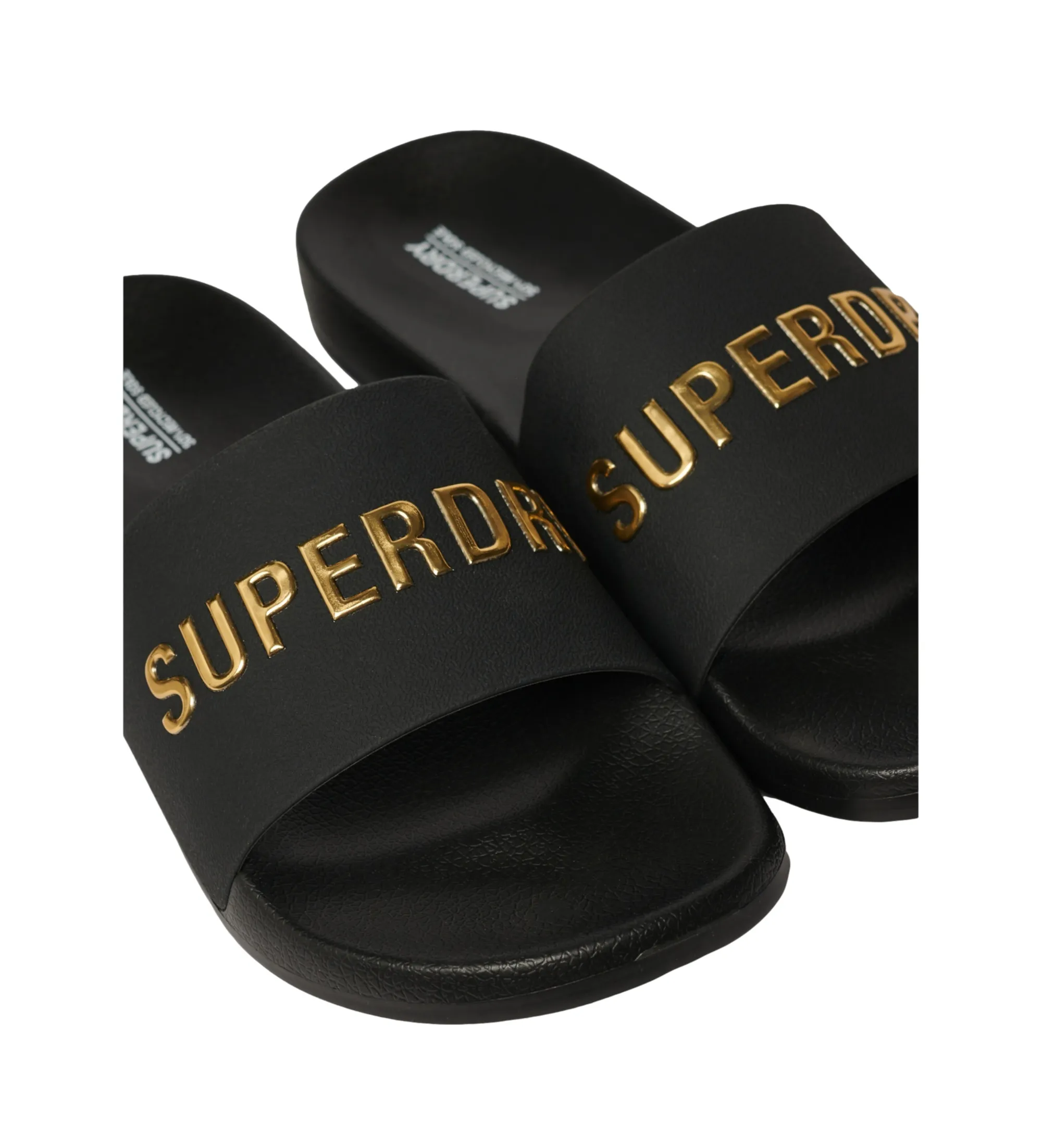 Chanclas veganas con logo negro