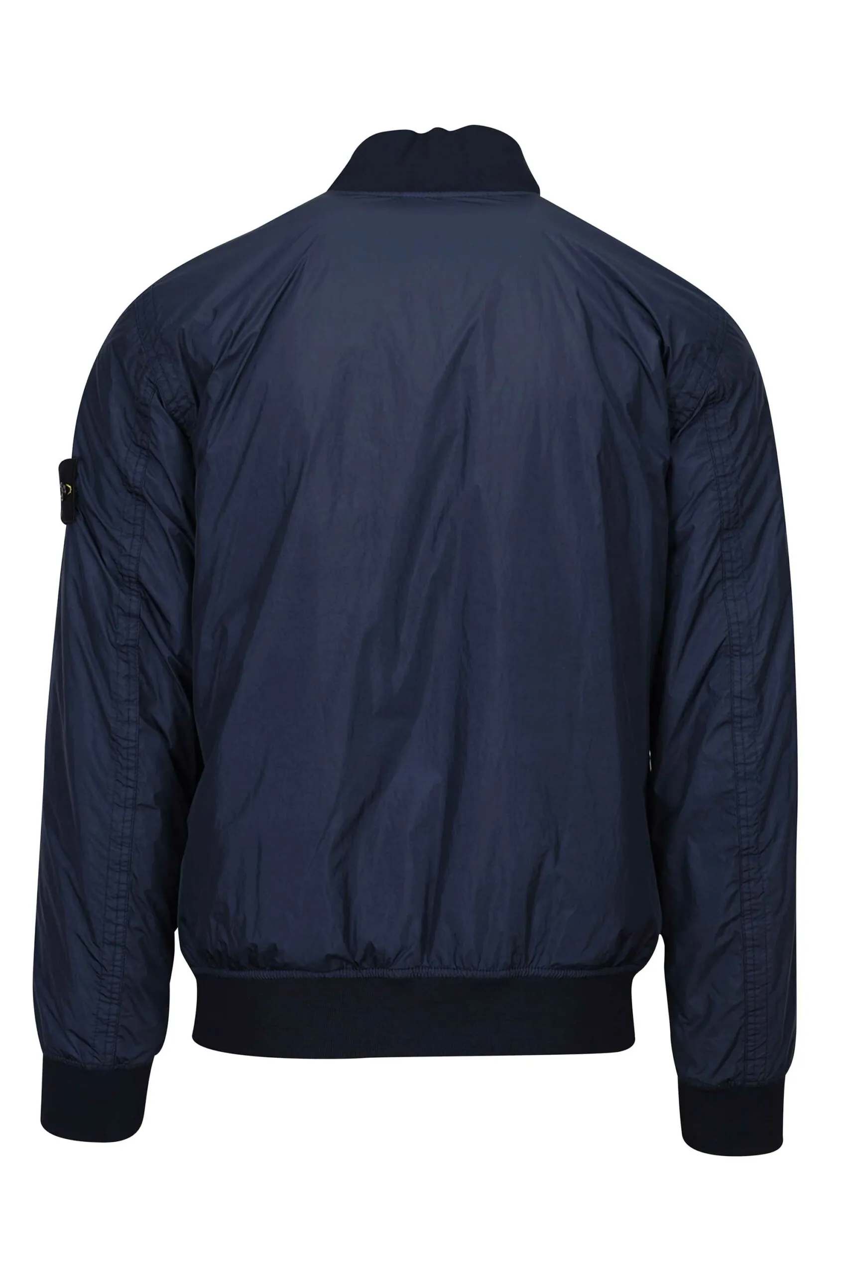 Chaqueta azul con logo parche lateral