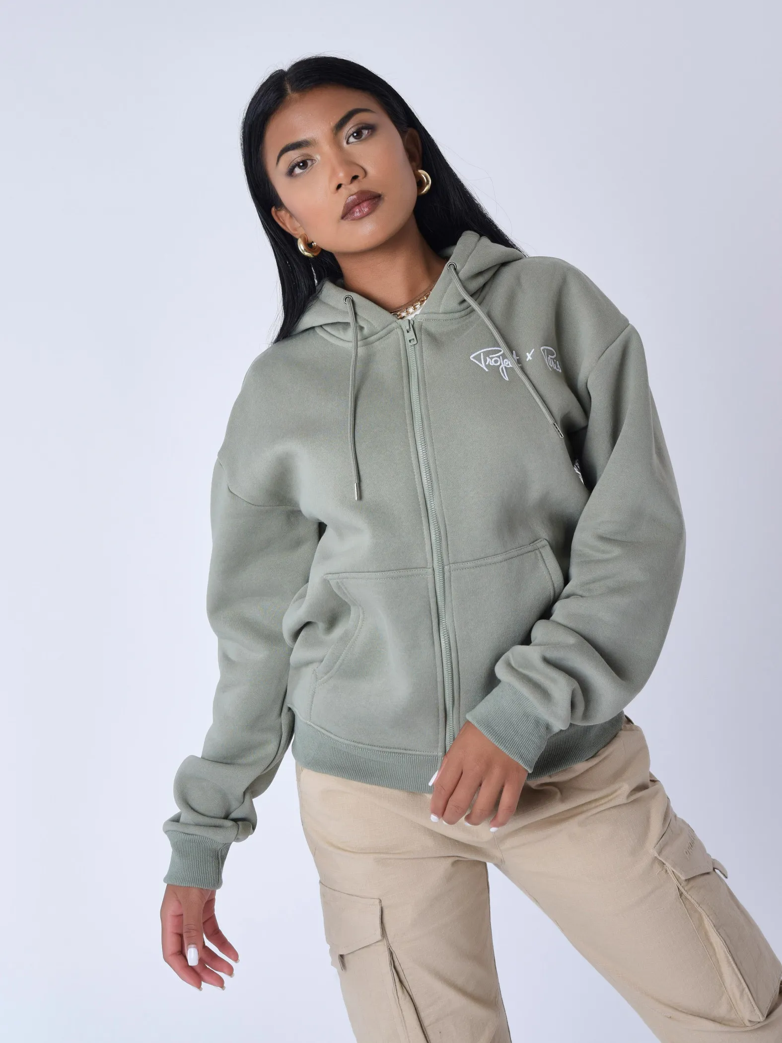 Chaqueta con cremallera Essentials Project X Paris para mujer