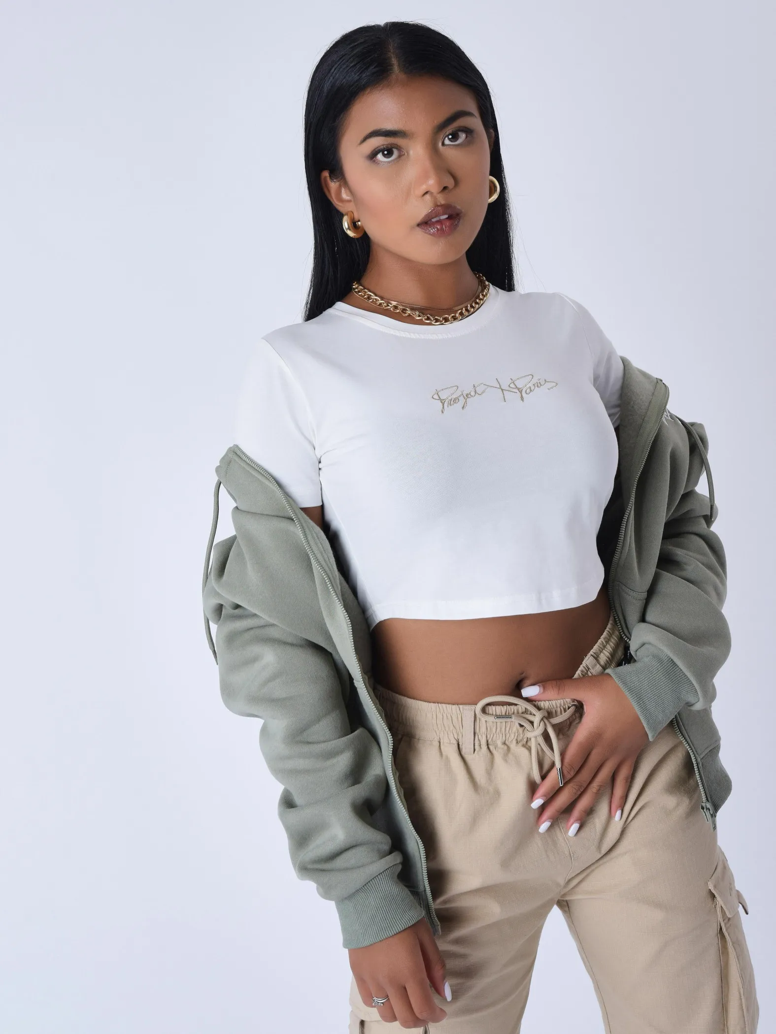 Chaqueta con cremallera Essentials Project X Paris para mujer