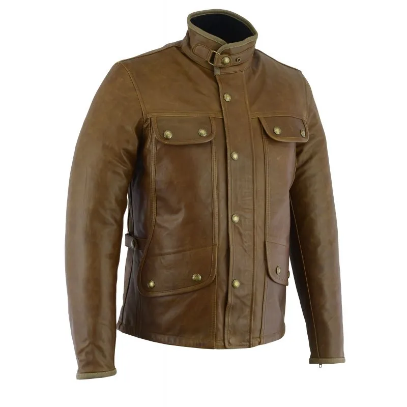 CHAQUETA DE CUERO MONTECARLO (BROWN)  CONTROLADOR ORIGINAL