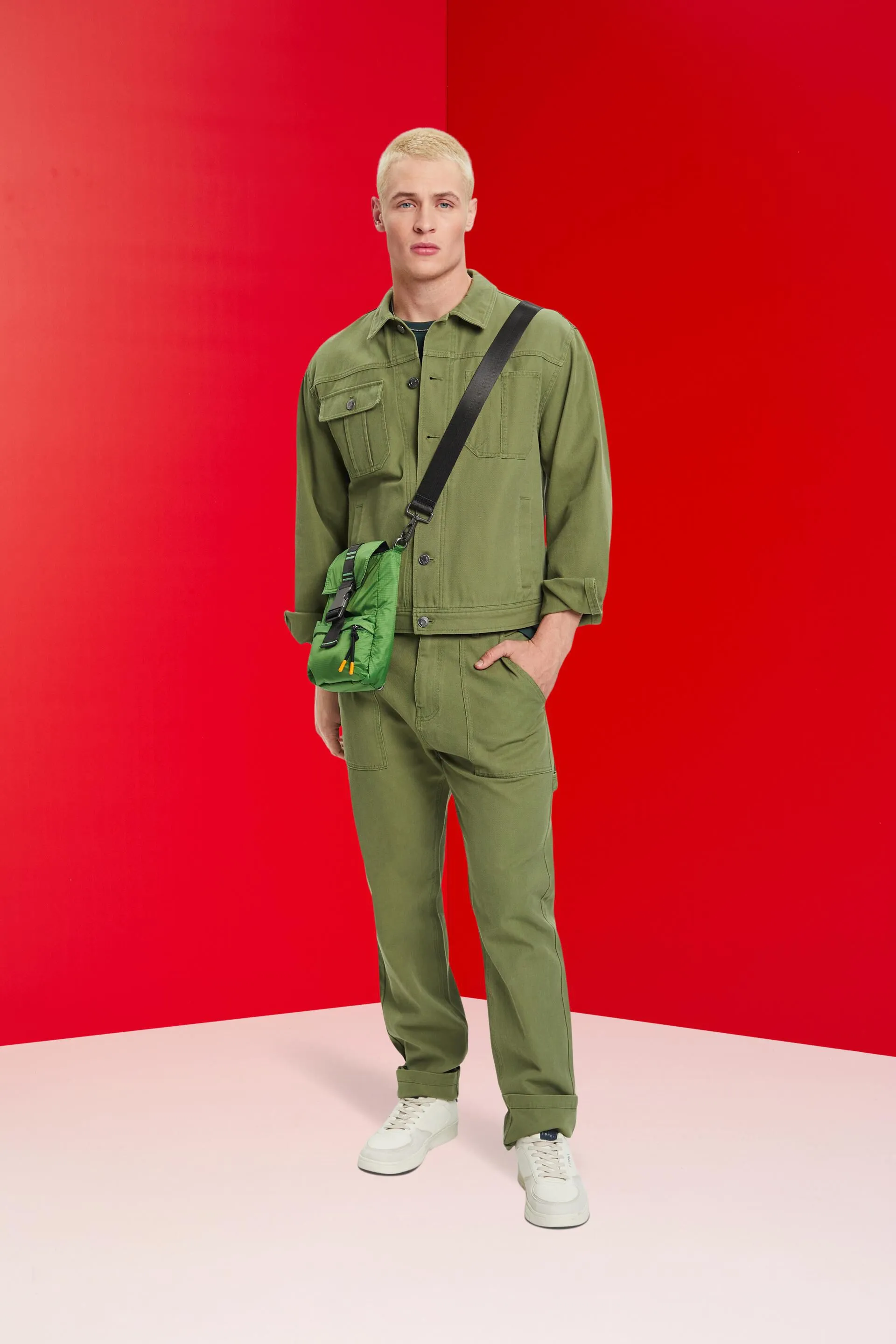 Chaqueta estilo camionero de algodón